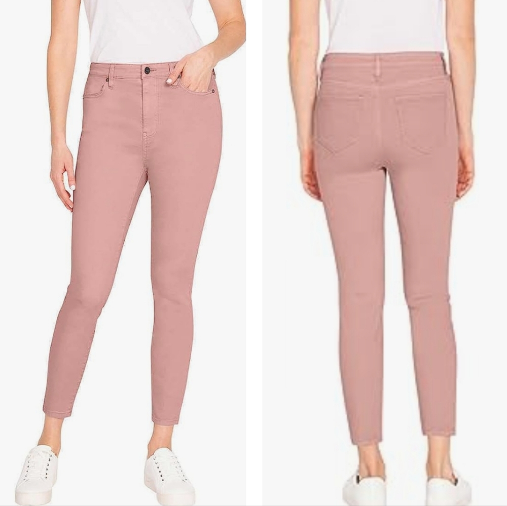 Buffalo David Bitton Mauve Pink Hugh Waisted Skinny Jeans Size 14/32